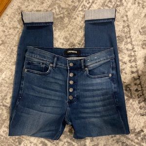 Express High Rise Ankle Legging Jeans